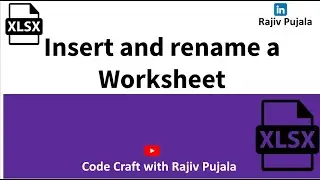 29. How to Insert and Rename a New Sheet in Excel Using Macros VBA