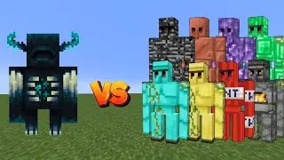 WARDEN vs ALL GOLEMS | Minecraft Mob Fight