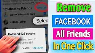 unfriend All facebook friends in one click || Remove inactive facebook friends