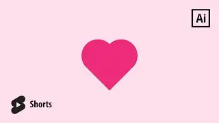 Create Heart in Adobe Illustrator #Shorts