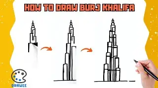 How to draw Burj Khalifa