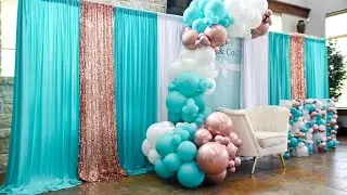 Tiffany & Co Baby Shower Decorations | Baby Shower  ideas  | It's A Girl | Balloon Garland Ideas