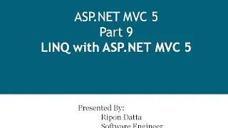 ASP.NET MVC 5 Step by Step: Part 9 LINQ with ASP.NET MVC 5