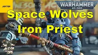 JoyToy Warhammer 40k Space Wolves Iron Priest Jorin Fellhammer 1:18 scale action figure. Fantastic!