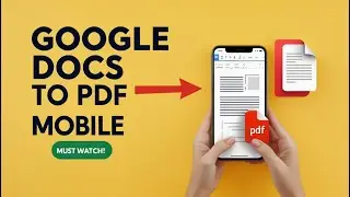How to convert Google docs to pdf in mobile