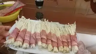 3 KIND INGREDIENTS! ENOKI MUSHROOMS BACON ROLLS