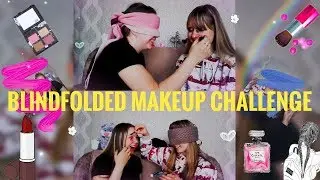 МАКИЯЖ И ПРИЧЁСКА С ЗАКРЫТЫМИ ГЛАЗАМИ || Blindfolded Makeup Challenge
