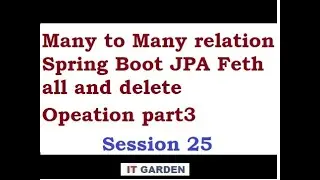 Many to Many relation  Spring Boot JPA using User and Role example part3 - Session 25