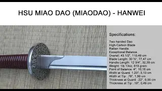 HSU MIAO DAO MIAODAO - PAUL CHEN - CHINESE SWORD