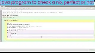 java program to check a no. perfect number or not 