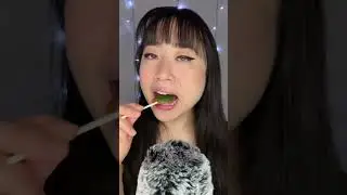 ASMR Eating a Carmel Apple Sucker 