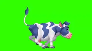 Green Screen Animation - 3D Cow (COPYRIGHT FREE)