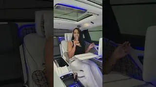 Mercedes Maybach has a CHAMPAGNE BAR inside #mercedesmaybach #maybach #luxurycars