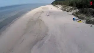 Plaża w Wisełce z lotu ptaka