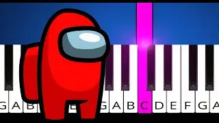 Among Us Drip Theme - EASY PIANO TUTORIAL