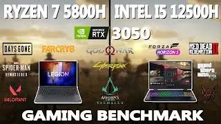 Ryzen 7 5800H vs Intel i5 12500H Gaming Benchmark Test in 2023 | 
