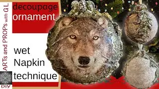 decoupage ornament wet napkin technique