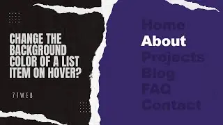 How to Create Change the Background Color of a list item on hover using HTML, CSS and JavaScript