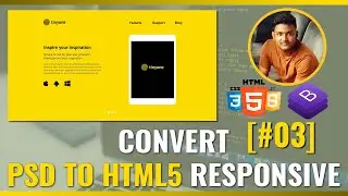 PSD to HTML with Bootstrap 4 | Tinyone PSD Template | Header Section [#3]