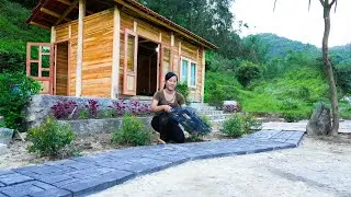 Design and Build Log Cabin by Yourself - Building a Green Campus and a Flower Garden, Part 8