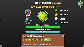 My First Weekly Demon! Uprising By RadiationV2 | Geometry Dash 2.2