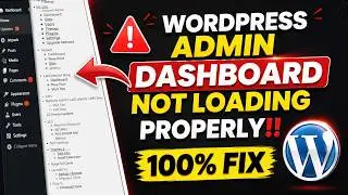 WordPress Admin Dashboard not loading correctly | Fixed it! by Freelancer Mannan