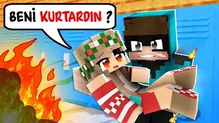 SEVGİLİMİ YANGINDAN KURTARDIM 😱 -Minecraft