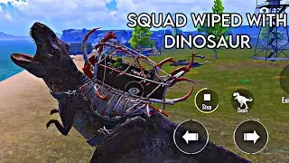 Squad Wiped with Dinosaur _ New Update | PUBG MOBILE  @ATHENA0829