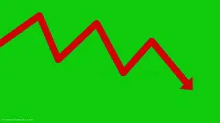 Free Green Screen - STOCK Arrow Animated Down