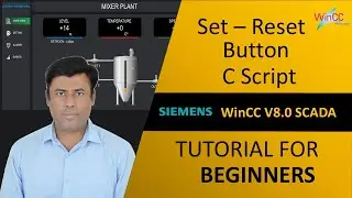 WinCC v8.0: How to Create a Set / Reset Button Using C Script - Step by Step Beginners Tutorial