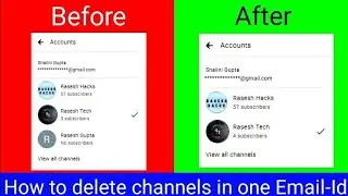 How to delete multiple channels from brand account YOUTUBE
