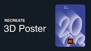 Recreate: poster design in illustrator  - beginner tutorial