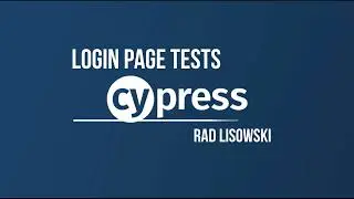 Cypress Login-page Tests by Rad Lisowski