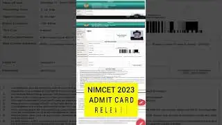 NIMCET 2023 ADMIT CARD HAS BEEN RELEASED |DIRECT LINK IN DESCRIPTION #nimcet #nimcet2023 #2023 #mca