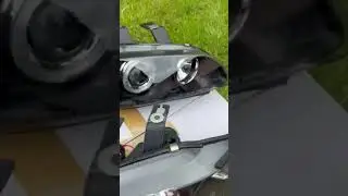 Передние фары Honda Civic 5 angel eyes black 1993