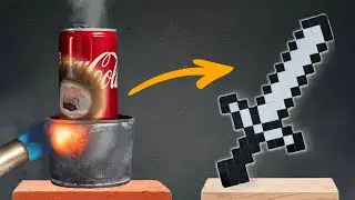 Real Minecraft Sword made from Coke canes