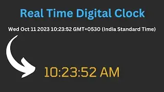 Digital Clock Using HTML CSS & JavaScript | Real Time Digital Clock