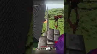 Confronting Siren Head in Minecraft 