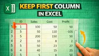 How to Keep First Column Visible When Scrolling in Excel