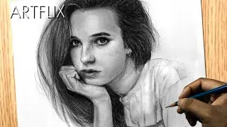 PORTRAIT drawing with one pencil | Portrait #8 | ArtFlix |