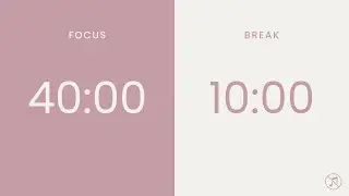 40/10 Pomodoro Timer | 4 x 40 min | Focus | Study | Reflection | Productivity