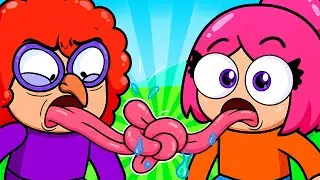 I'M STUCK TO MY TONGUES AT A CRAZY TEACHER IN ROBLOX
