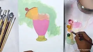 How to Paint Realistic Mocktail Drink in Acrylic | step by step