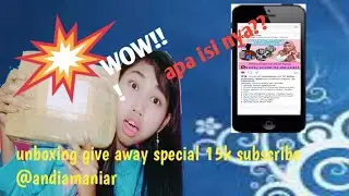 Unboxing #giveaway dari kk Andi amaniar WOW BANGET