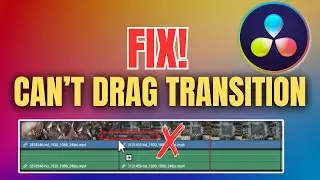 Quick FIX- Can't Drag and Drop Transitions In Davinci Resolve | How To Add Transitions