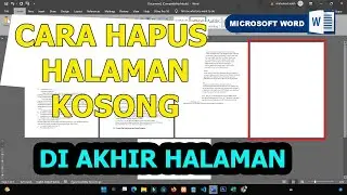 Cara hapus halaman kosong di akhir halaman word