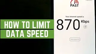 How To Limit Data Speed In Android - Reduce/Restrict Your Mobile Download Speeds - No Root Required