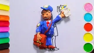 DIY how to make Postman from polymer clay