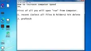 How to increase computer Speed 1
