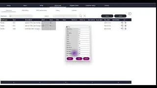 Stock level overview